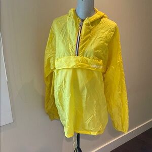 Vintage Adidas Yellow Raincoat Lightweight Water-Resistant